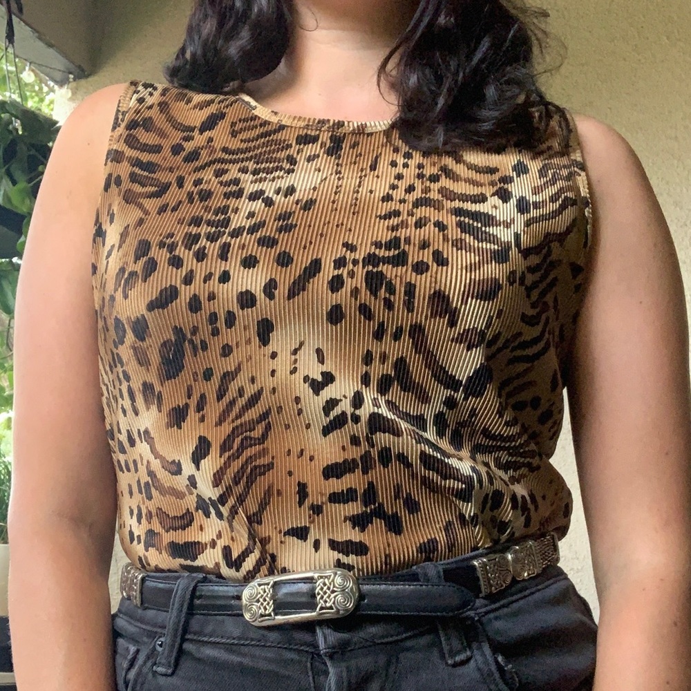 Vintage Leopard Print Tank Top